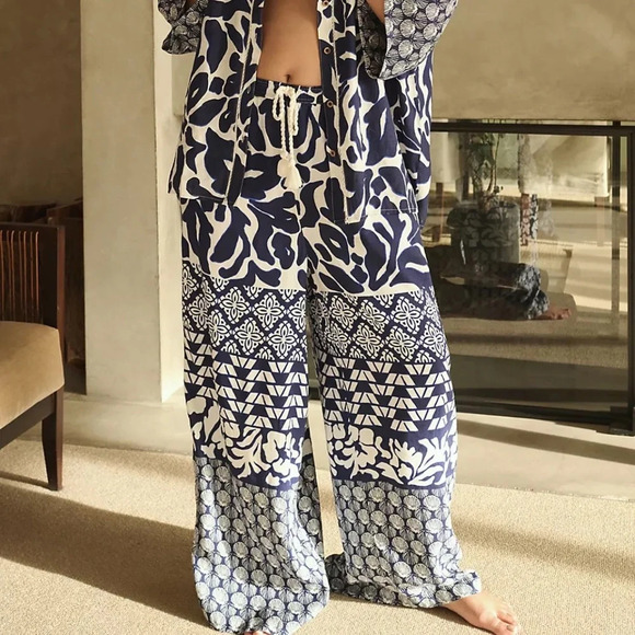 NWT Anthropologie Wide Leg  Linen Pants SP - Picture 2 of 6